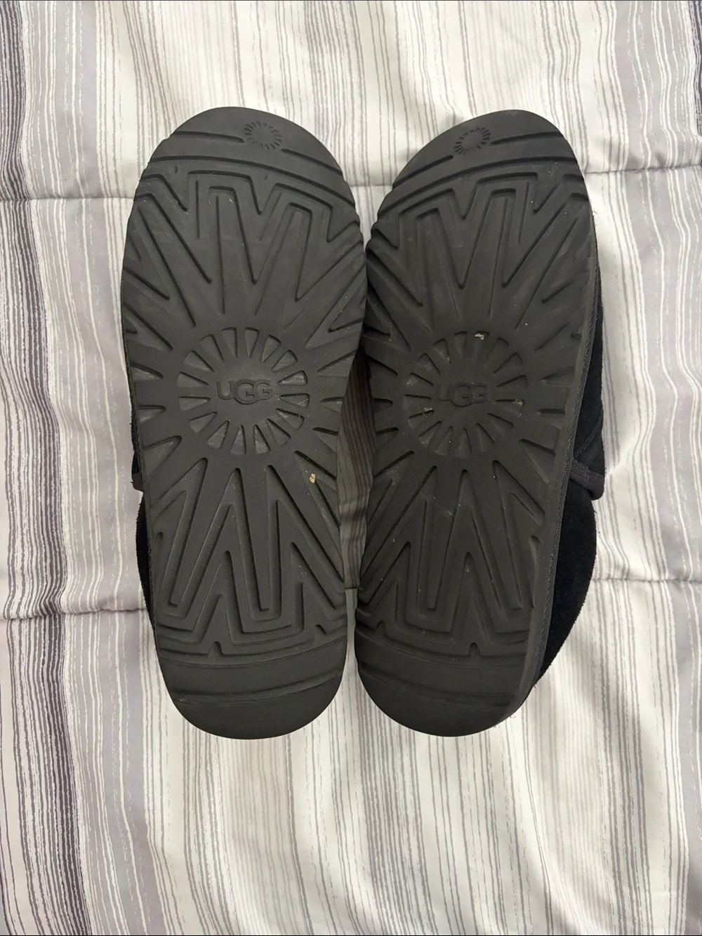 UGG Men’s Black Suede Leisure Slip-On Slippers Size 13